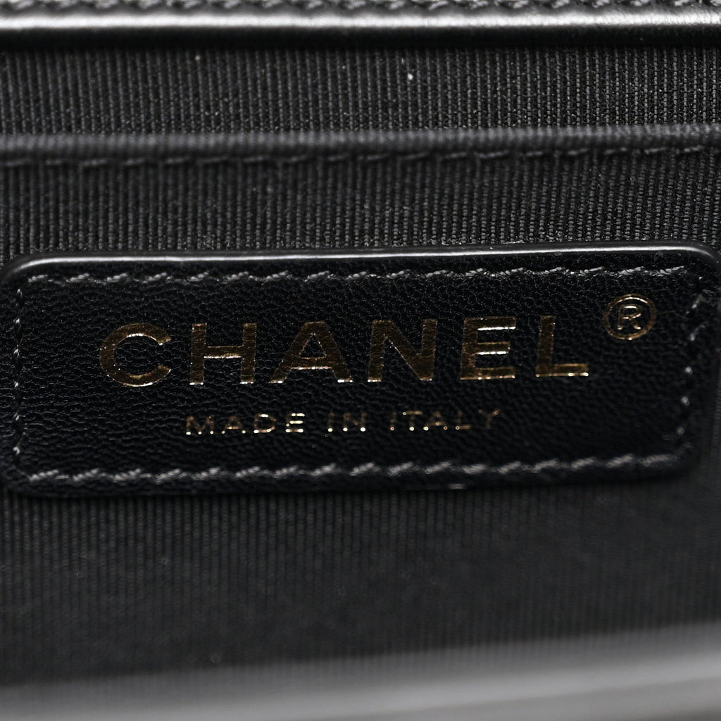 Chanel Lambskin Quilted Medium Boy Flap Black
