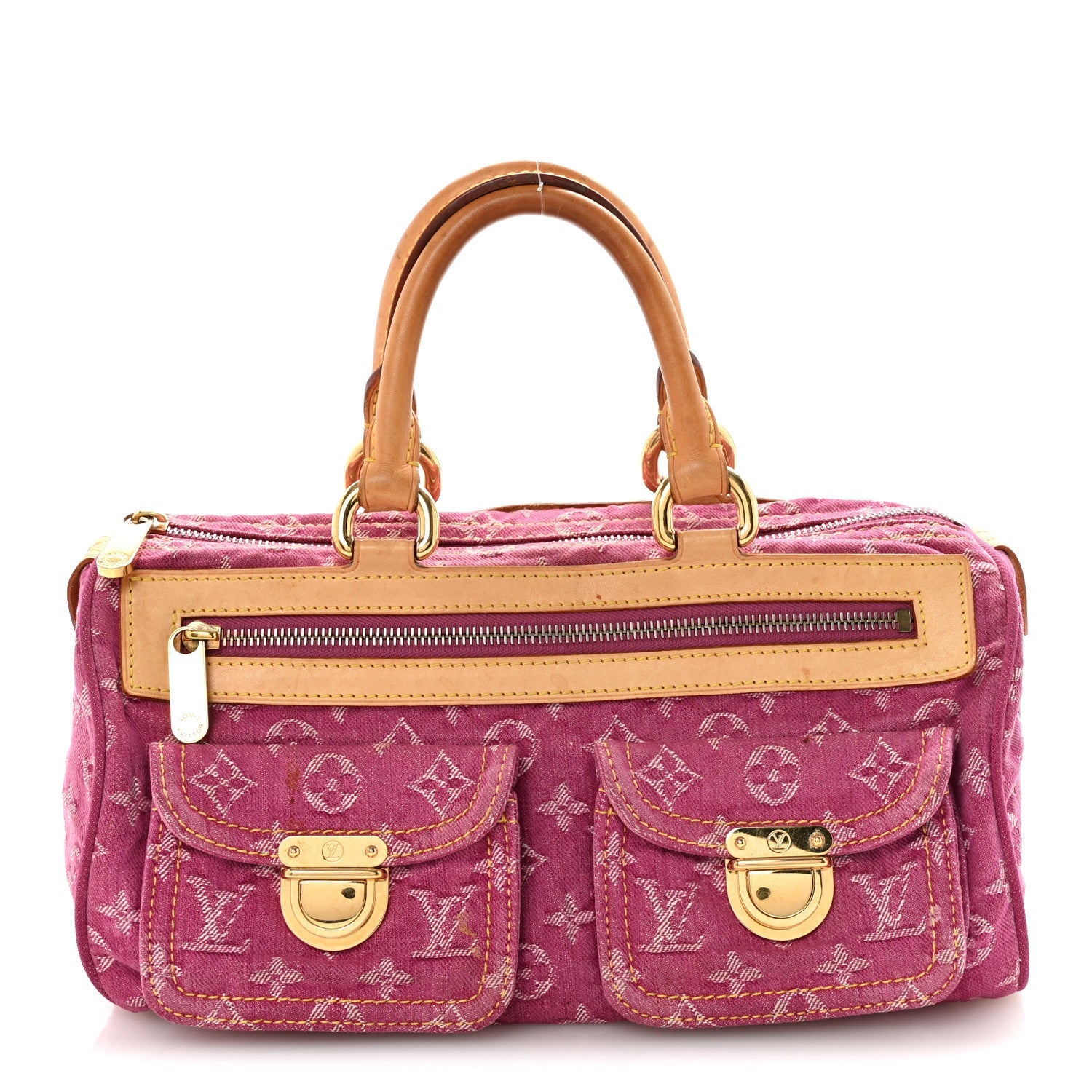Louis Vuitton Monogram Denim Neo Speedy Fuchsia