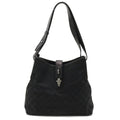 GUCCI GG Canvas New Jackie Shoulder Bag Leather Black 110291
