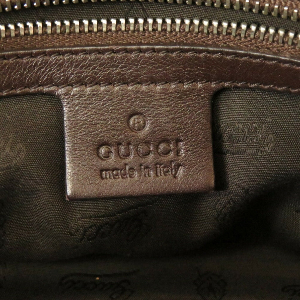 GUCCIsima Leather Brown GG 232958 Boston Bag 0141