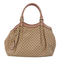 GUCCI Sukey 211944 Women's Leather,GG Canvas Handbag Beige,Khaki