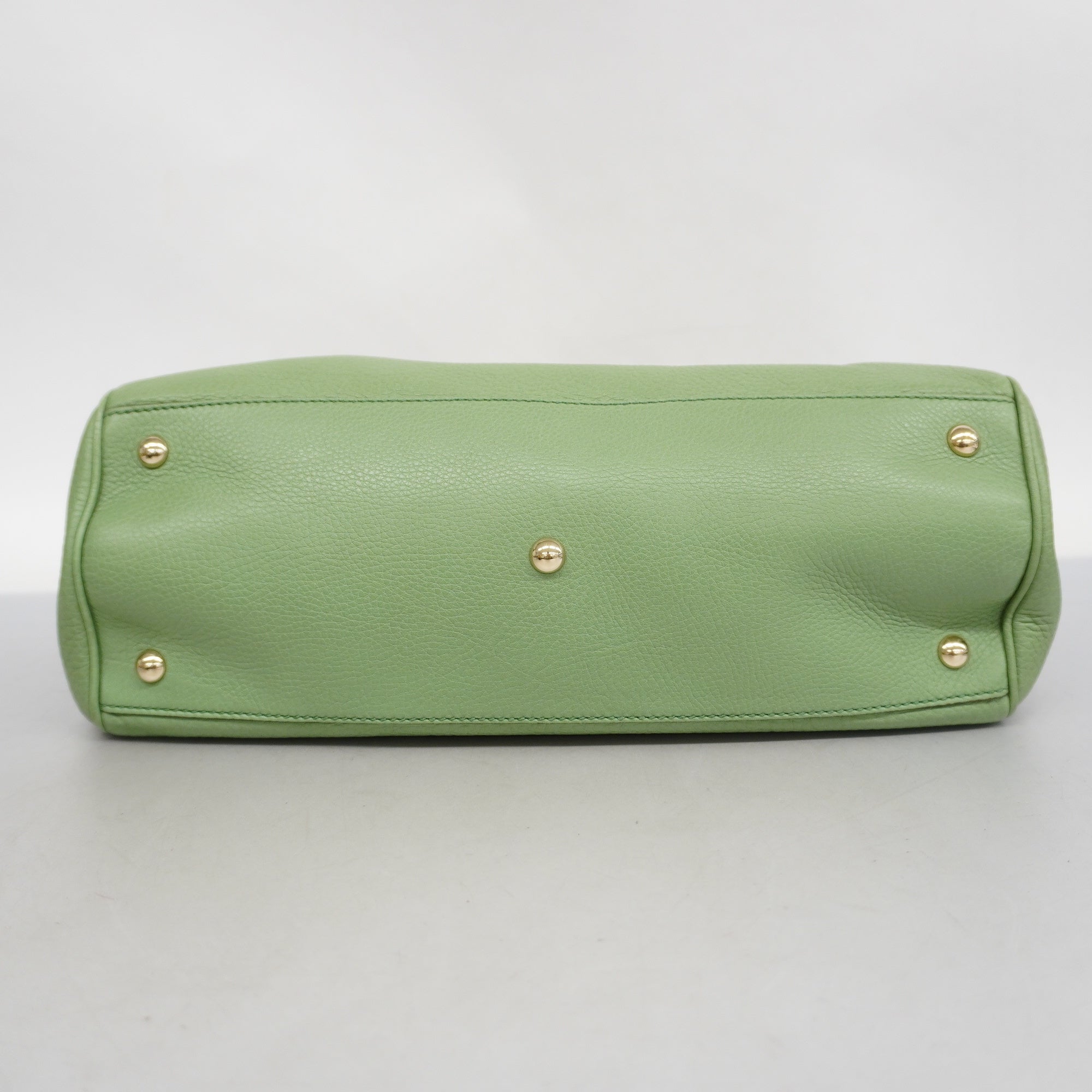 GUCCI  Bamboo 2way Bag 323660 Leather Handbag,Shoulder Bag Light Green