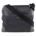 GUCCI GG shoulder bag 161822 striped leather x canvas black unisex