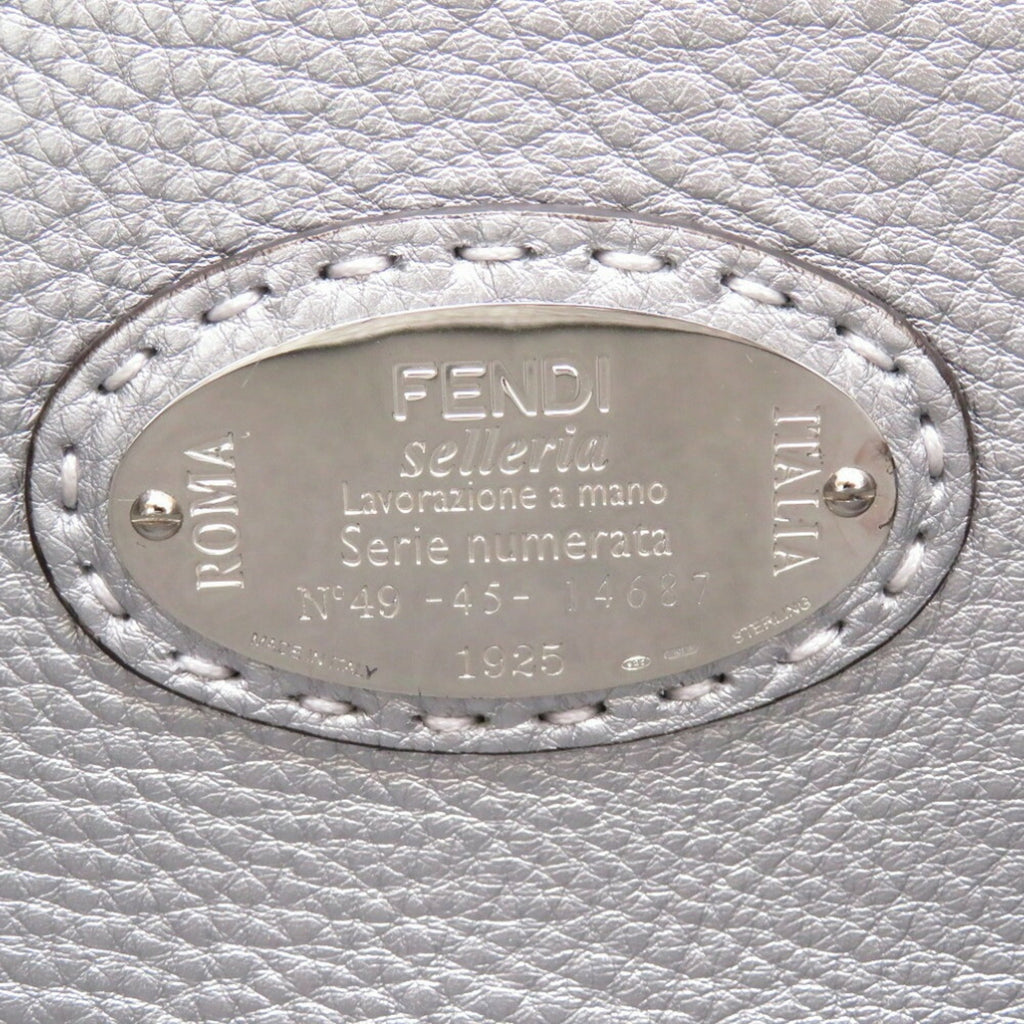 FENDI leather silver 8BH257 tote bag