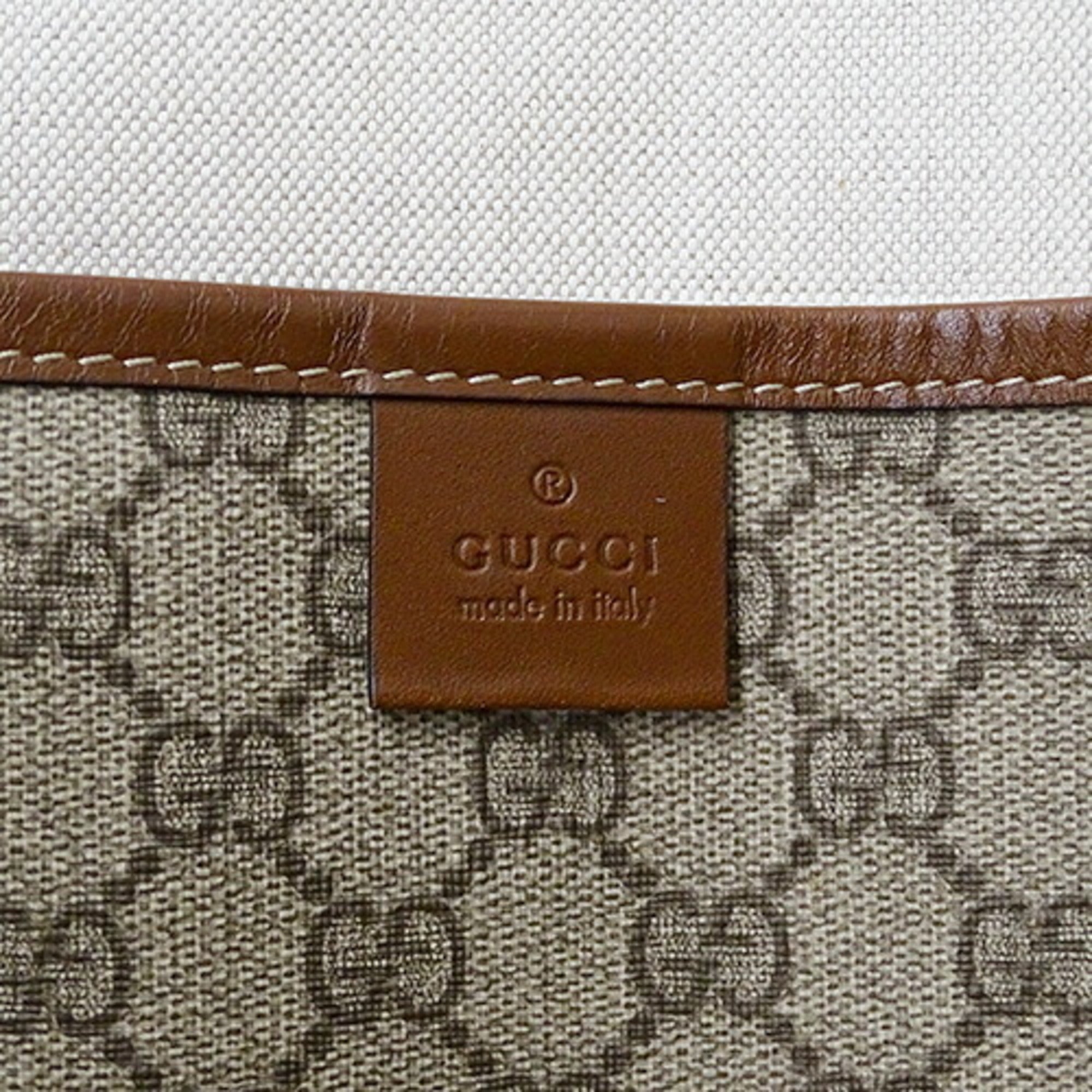 GUCCI bag ladies tote shoulder GG plus brown beige 211134