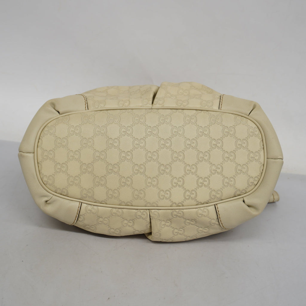 GUCCI ssima Handbag sima 247902 Women's Leather Handbag Ivory