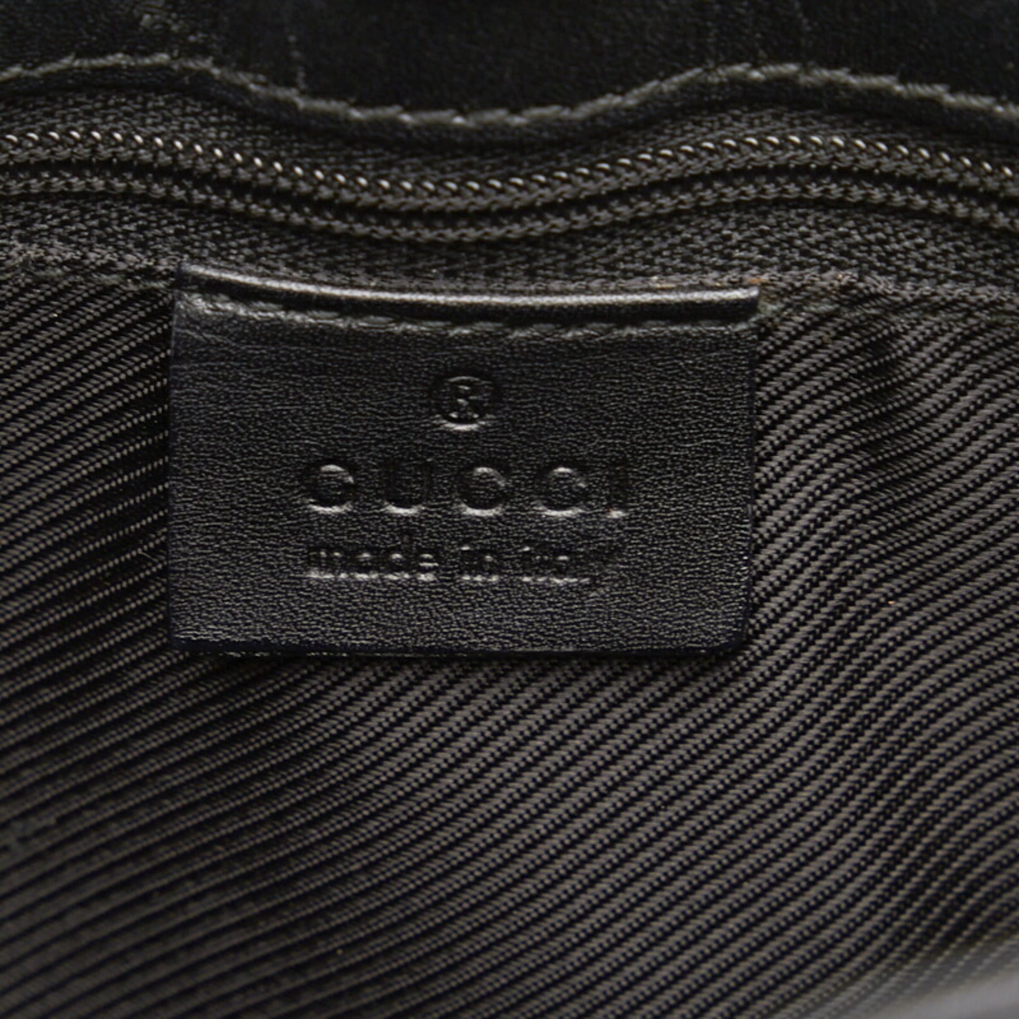 GUCCI GG Canvas One Shoulder Bag 33900 Black Leather Women's