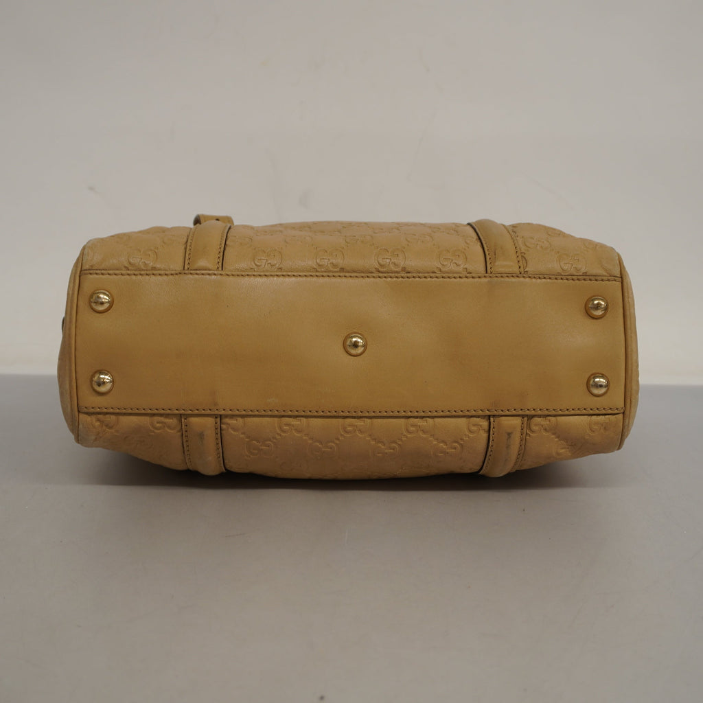 GUCCI ssima Handbag 170009 Women's Leather Handbag Beige