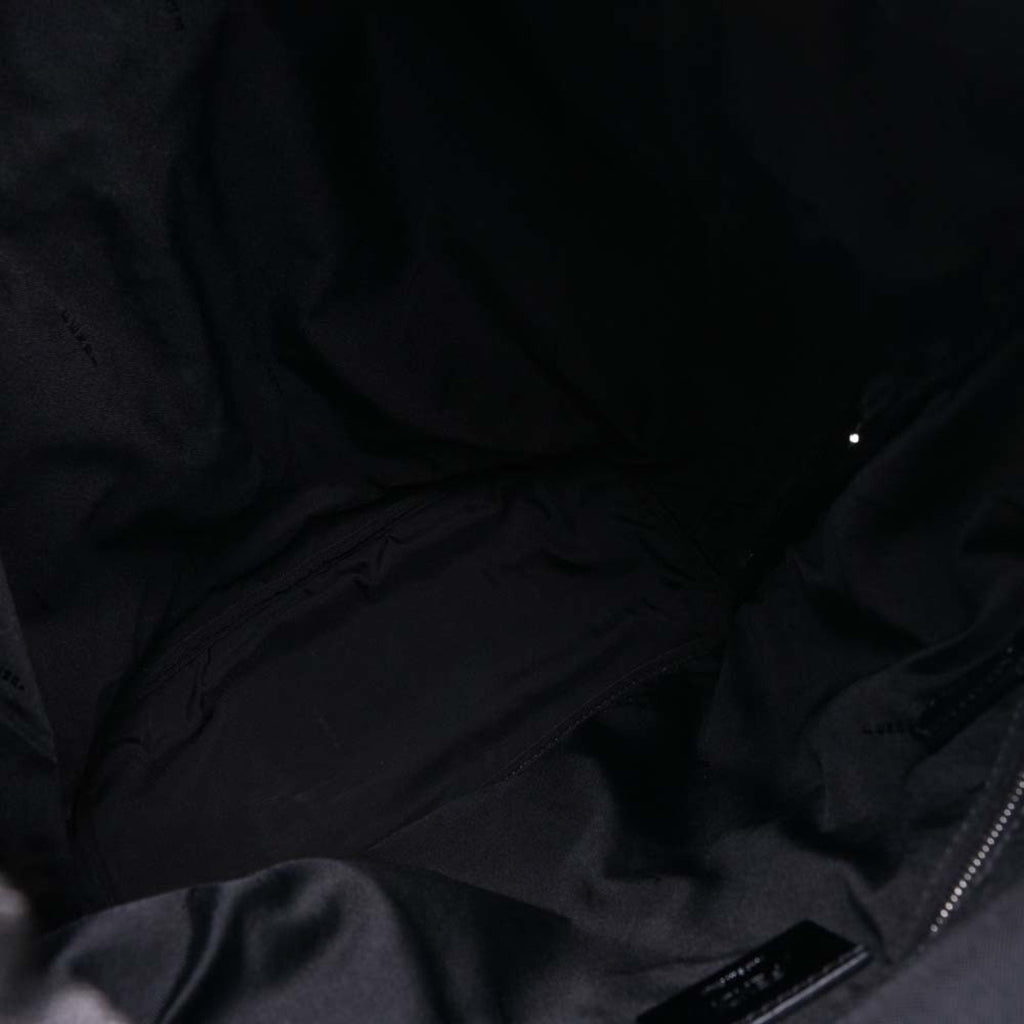 FENDI Polyamide Leather Zucca Pattern Rucksack Handbag Black Men's