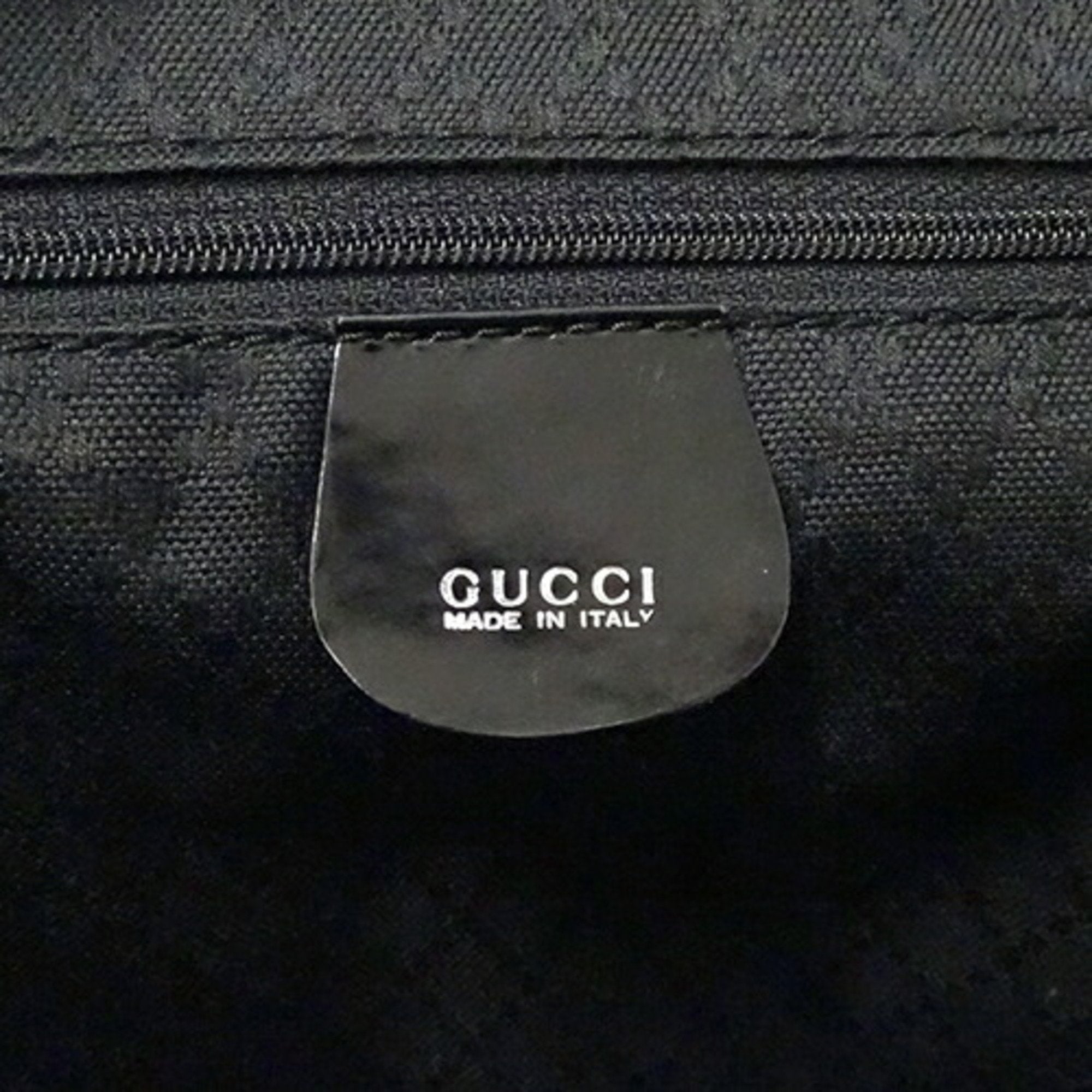 GUCCI Bag Women's Tote Handbag Bamboo Canvas Black 002・1364