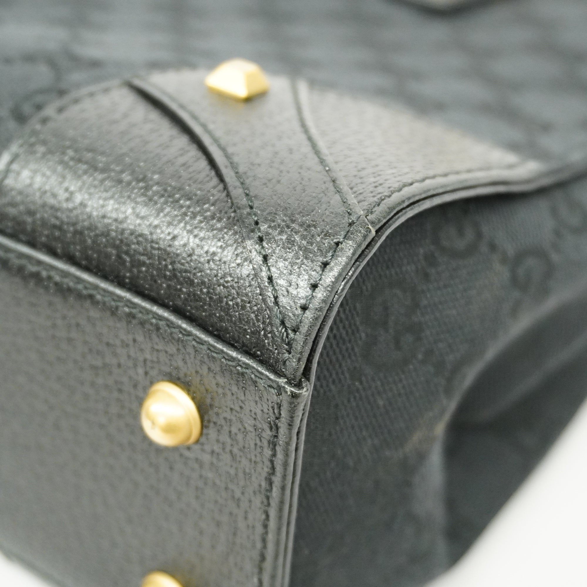 GUCCI  GG Canvas Handbag 120895 Women's Black