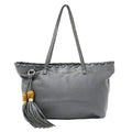 GUCCI Bag Ladies Bamboo Tote Leather Gray 354665