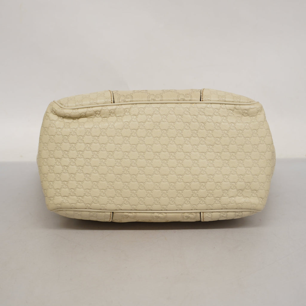 GUCCI ssima Tote Bag  Shima 353119 Women's Leather Tote Bag Ivory
