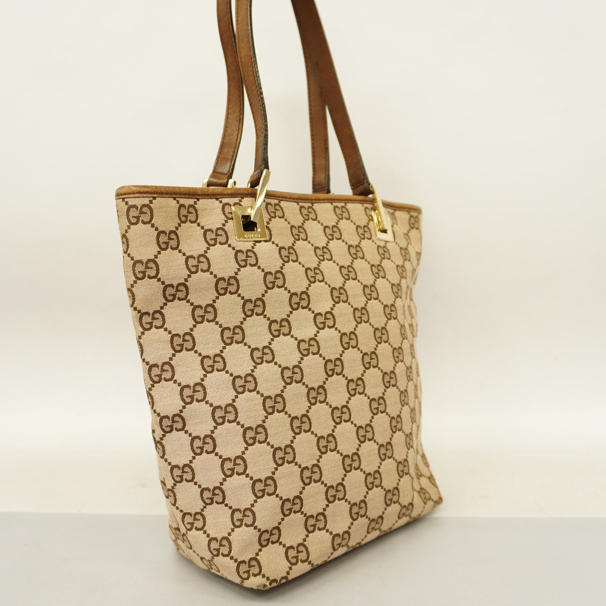 GUCCI  GG Canvas Handbag 002 1099 Women's Leather Handbag Beige,Brown