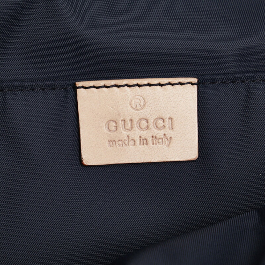 GUCCI Sherry Line Shoulder Bag 189676 Navy Canvas Men's