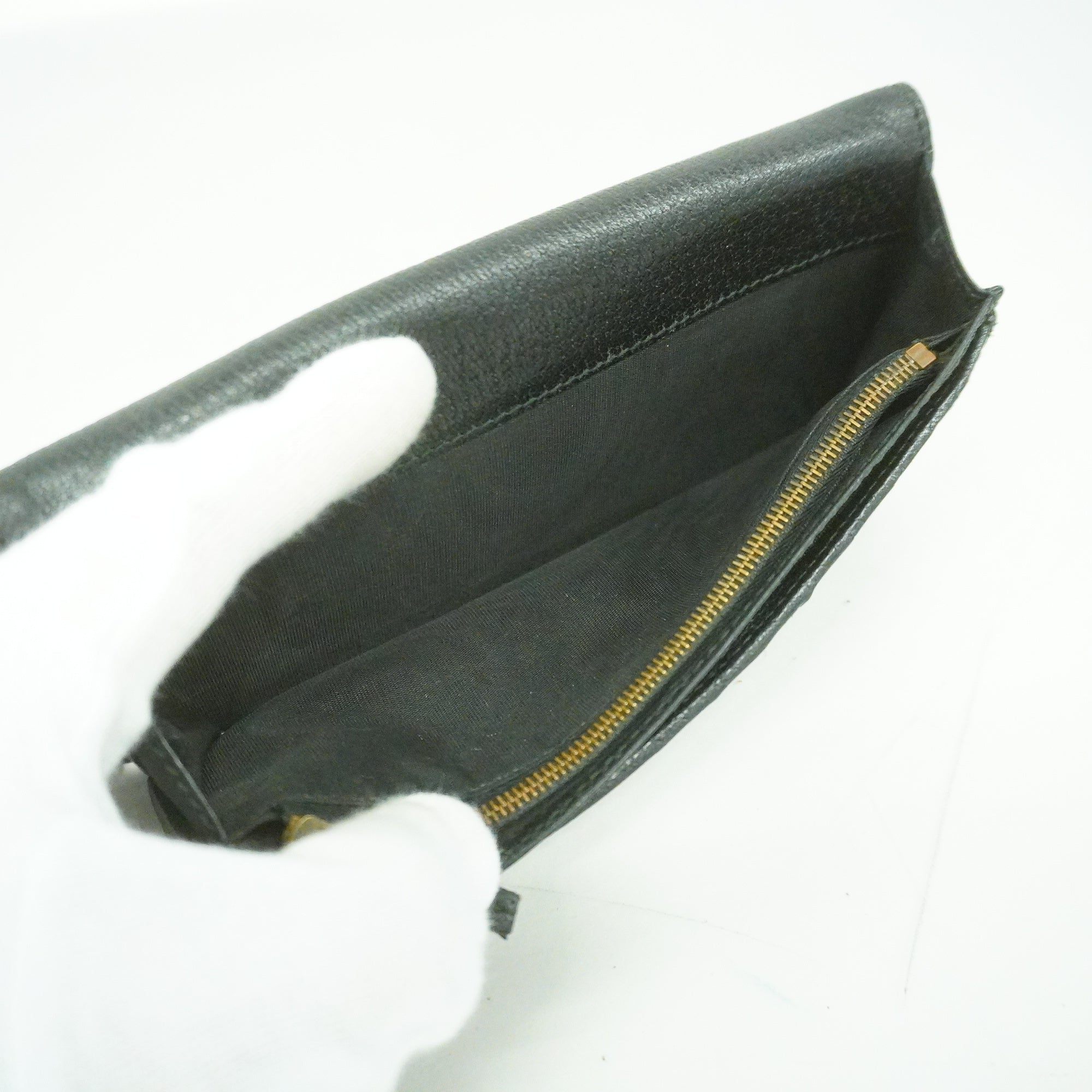 GUCCI  GG Marmont 428740 Women's Leather Long Wallet [bi-fold] Black