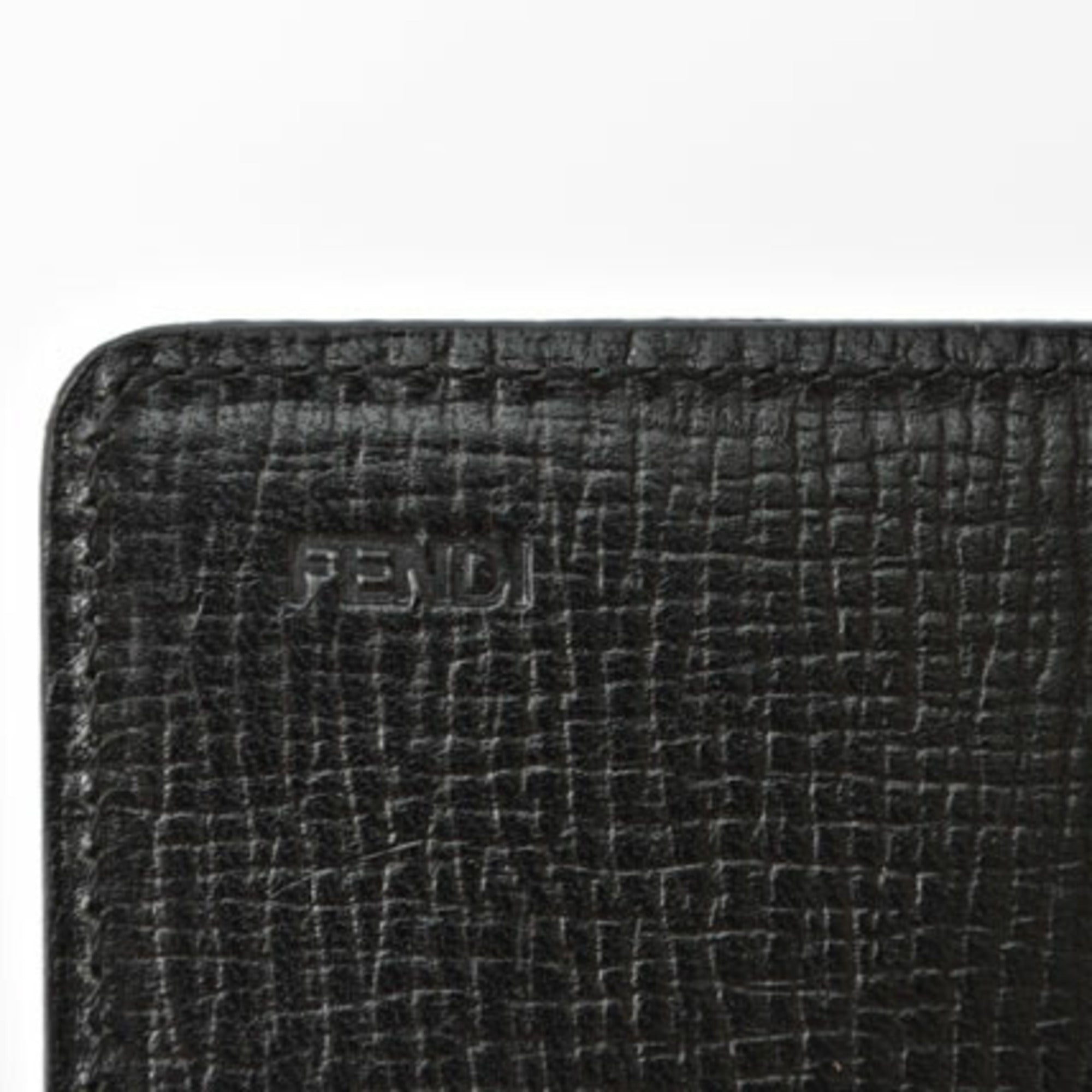 FENDI card case coin  coated canvas FF Zucca black