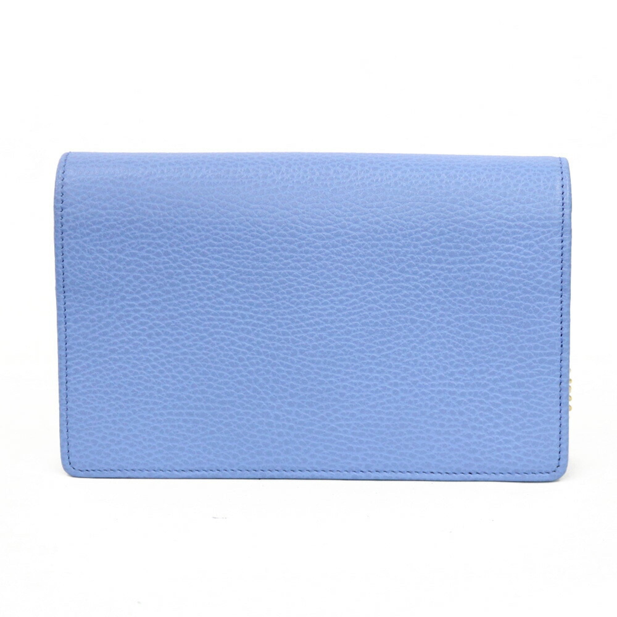 Gucci Shoulder Bag Marmont Chain Blue Ladies