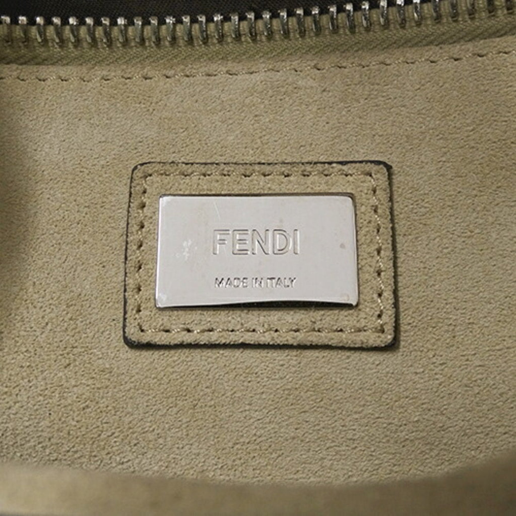 FENDI Bag Ladies Handbag Shoulder 2way Suede Enamel Peekaboo Large Beige 8BN210