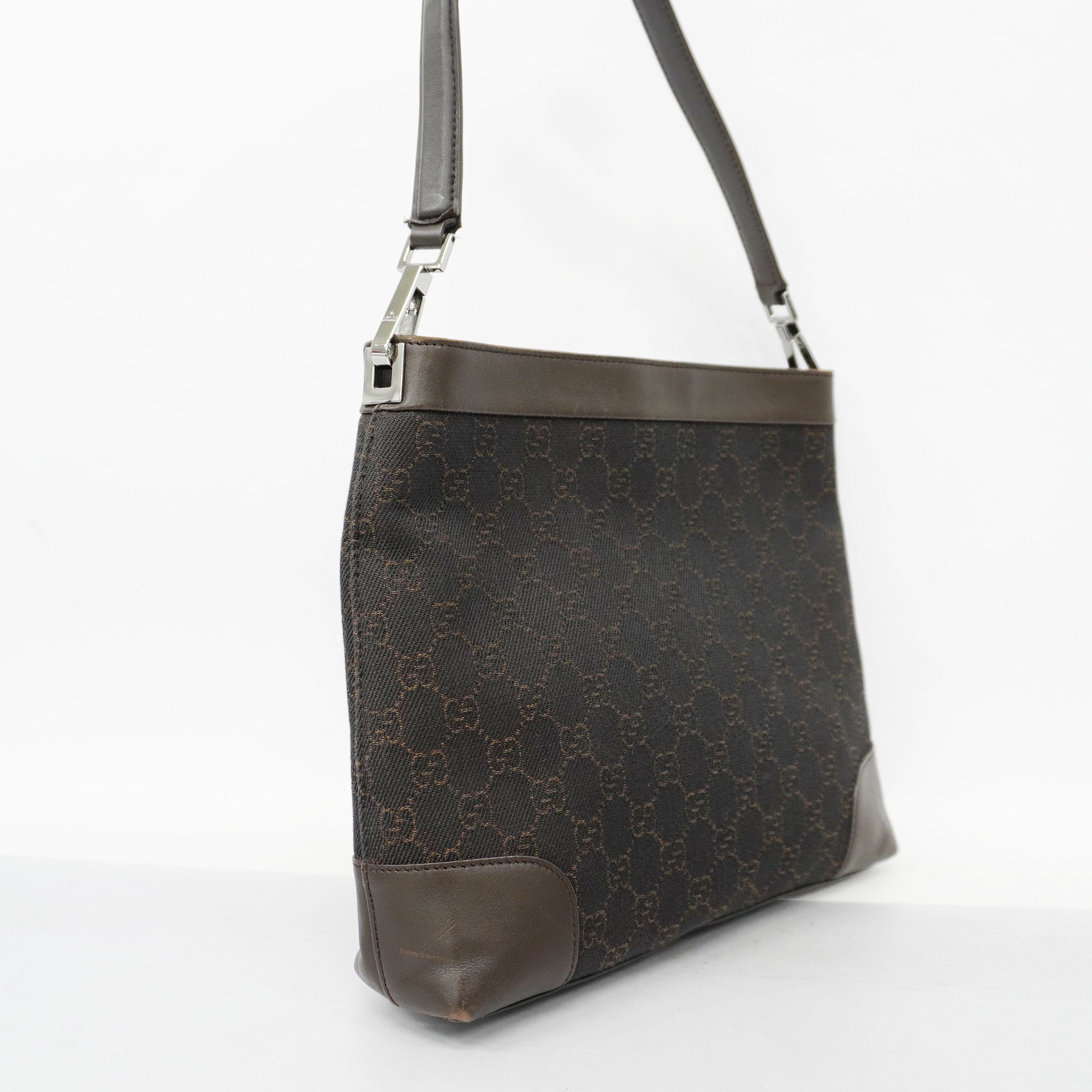 GUCCI  GG Canvas Shoulder Bag 143745 Women's Shoulder Bag Brown
