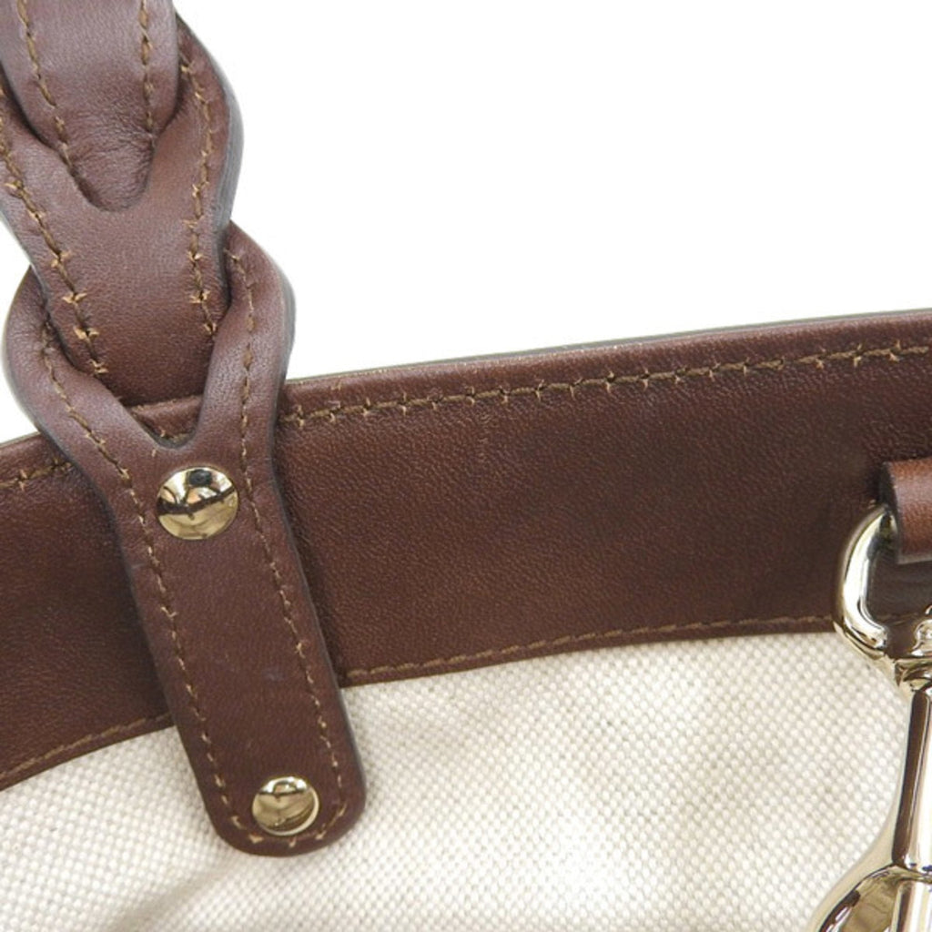 GUCCI Diamante Leather Handbag 269878 Brown Women's