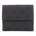 GUCCI Horsebit GG Canvas Bifold Wallet 101604 Black Women's