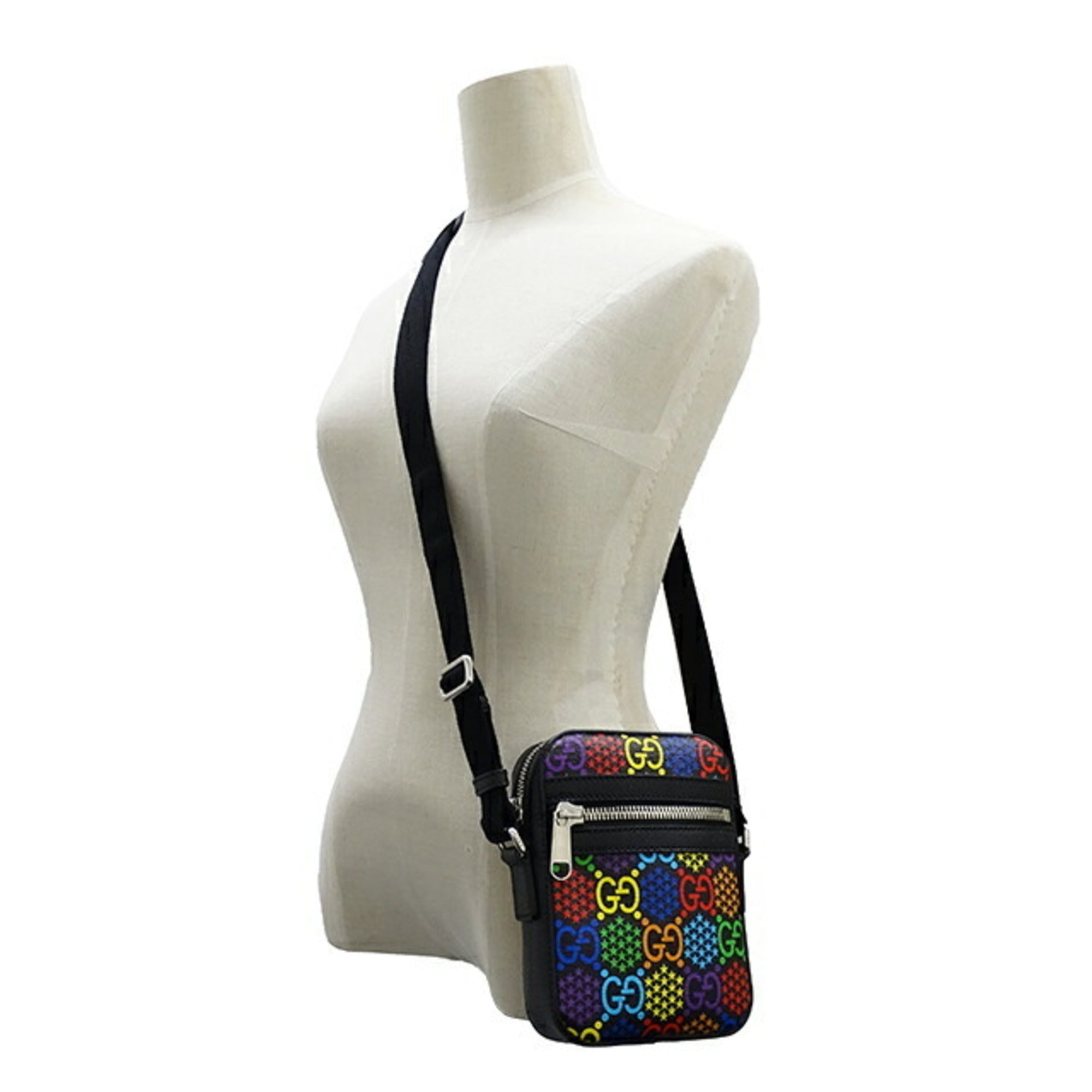 GUCCI bag ladies men's psychedelic shoulder black multicolor 598103