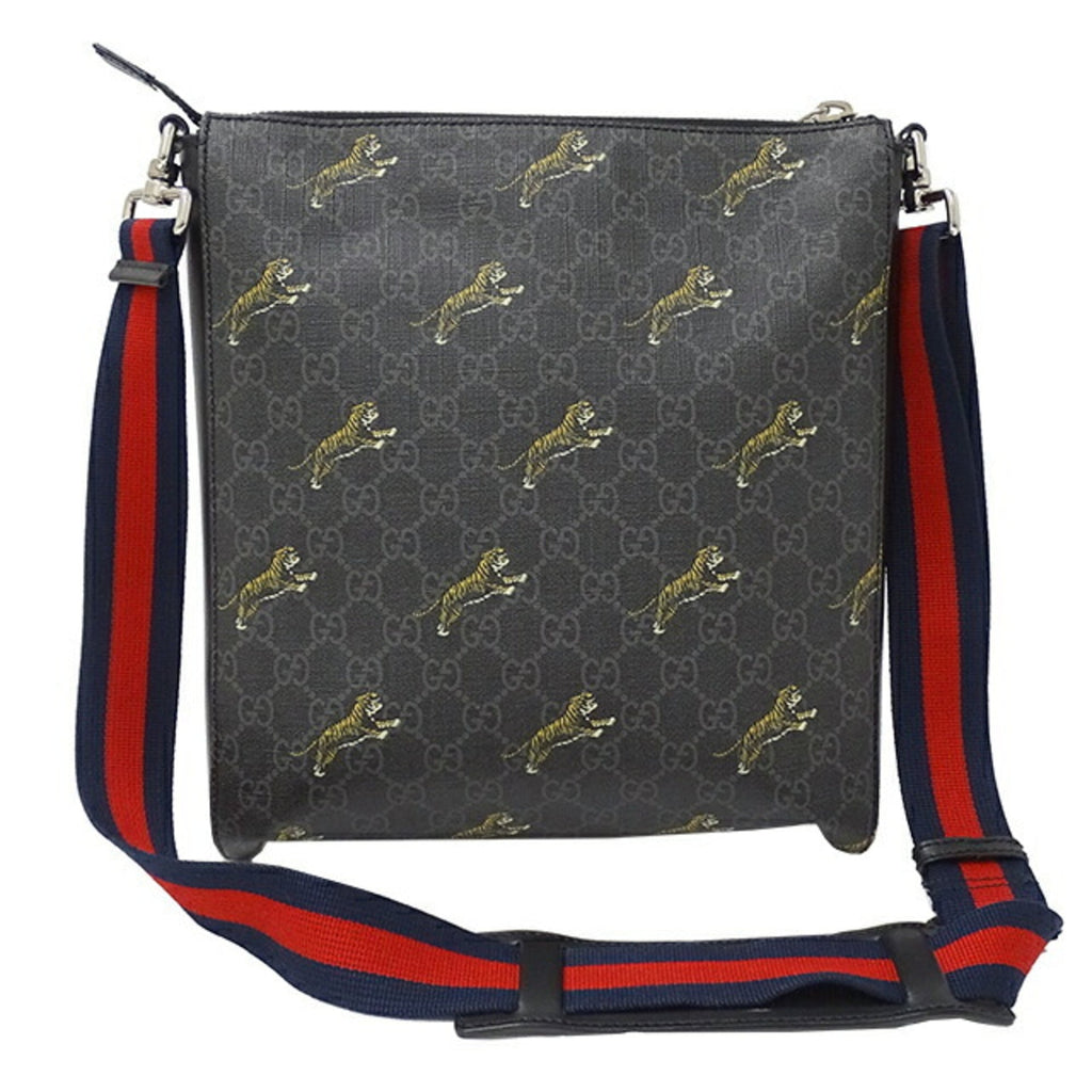 GUCCI Bag Men's GG Supreme Shoulder Black 474137 Tiger
