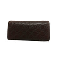 GUCCI ssima Bi-fold Long Wallet Silver Metal Fittings 233154 Brown
