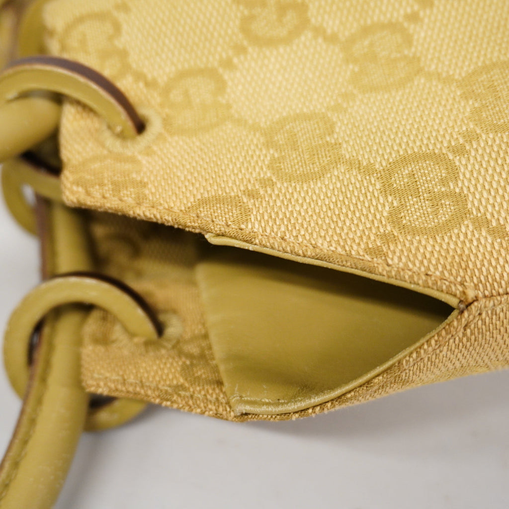 GUCCI  90644 Women's GG Canvas Shoulder Bag Beige