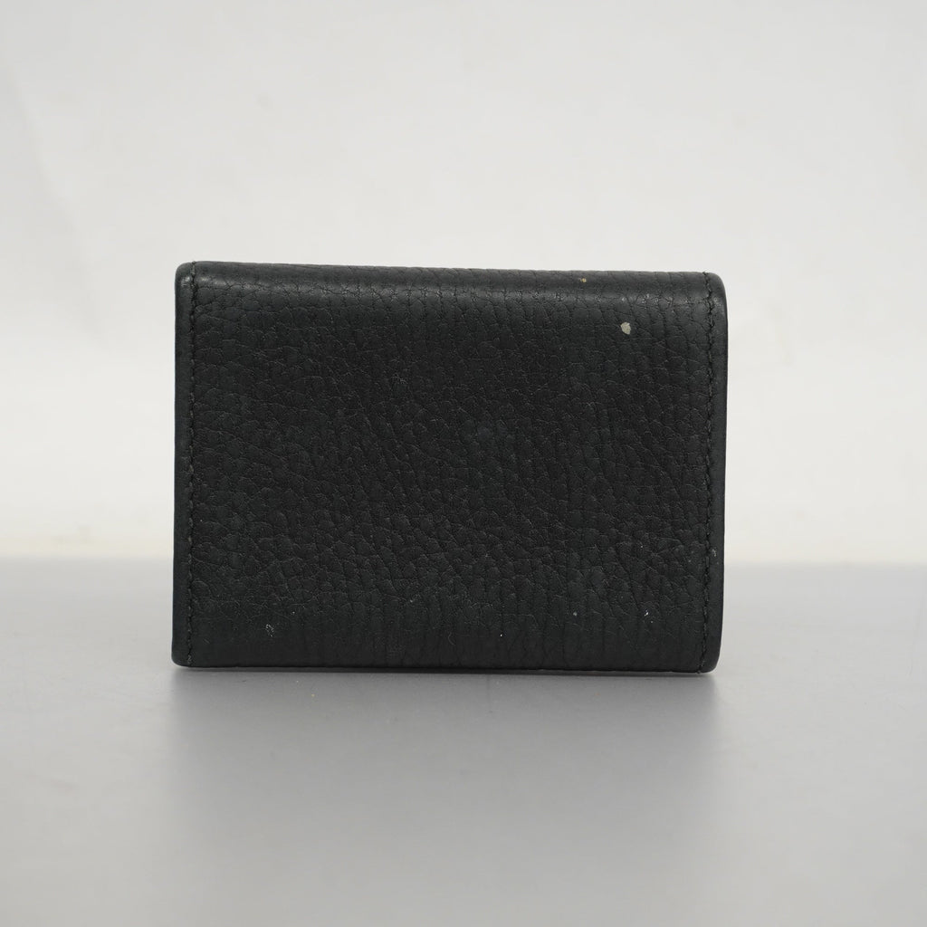 GUCCIAuth  GG Marmont Gold Hardware 523277 Women's Leather Wallet [tri-fold]