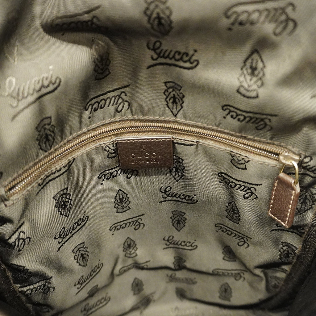 GUCCI  Sima 223666 Women's Leather Shoulder Bag Dark Brown