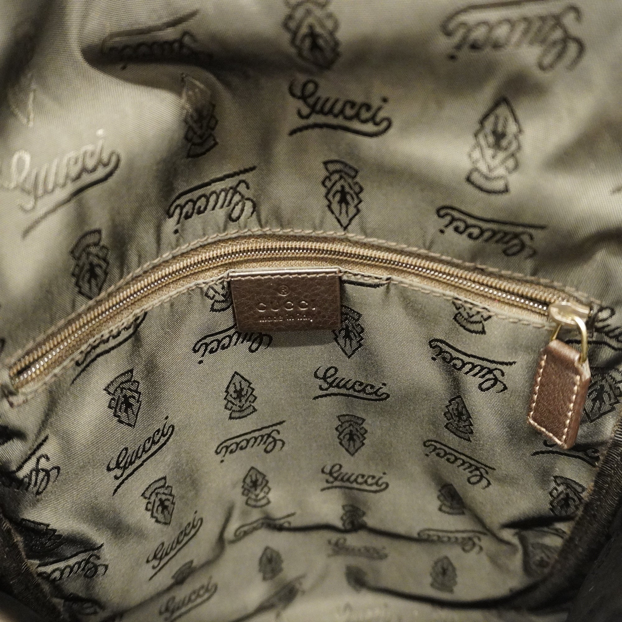 GUCCI  Sima 223666 Women's Leather Shoulder Bag Dark Brown