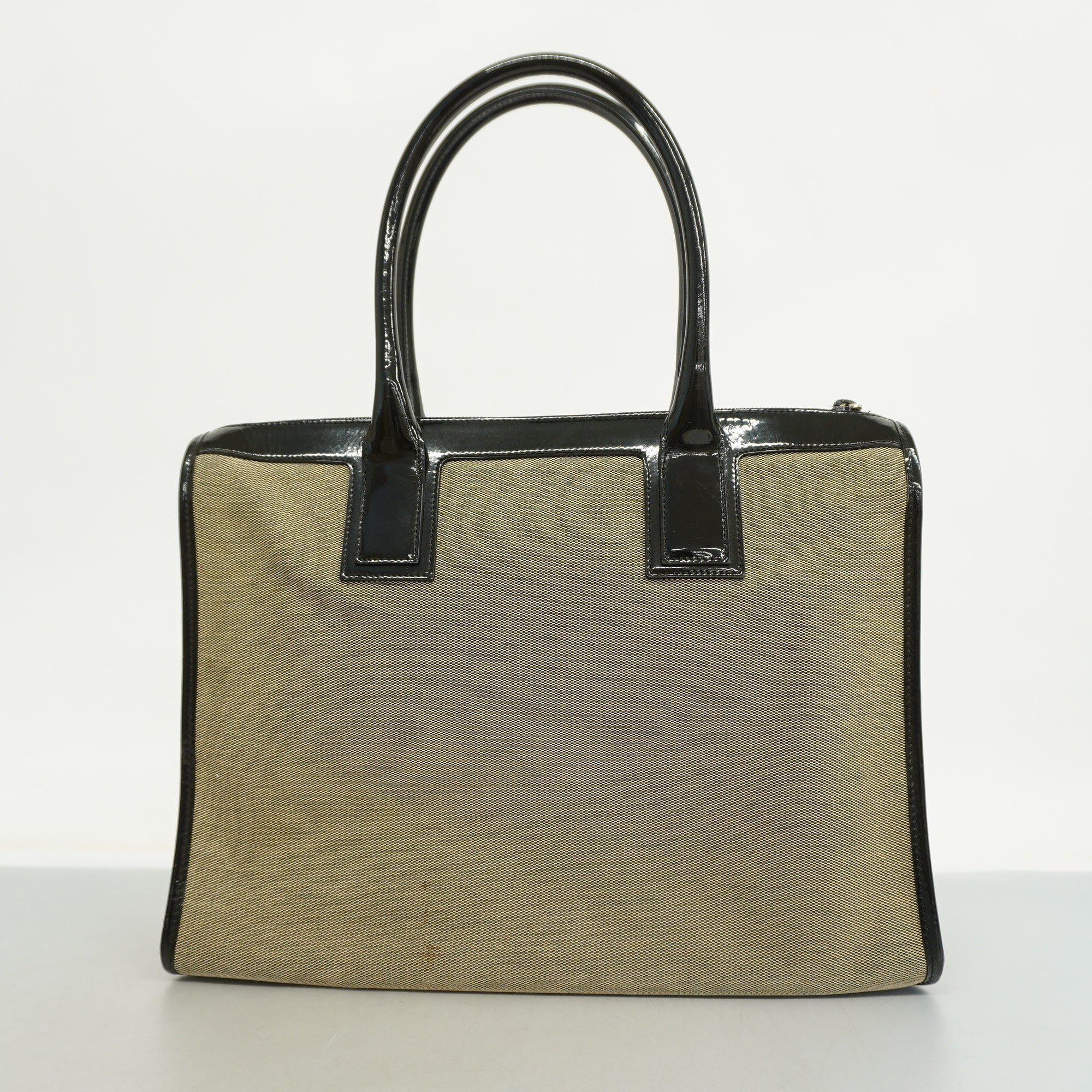 GUCCI[3cc2401]   tote bag 000 0854 canvas/enamel beige/black gold metal