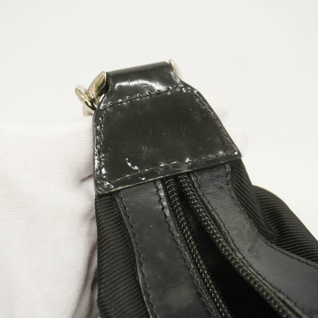 Gucci  Bamboo Shoulder Bag 000 1998 0531 Women's Nylon Shoulder Bag Black