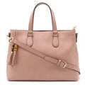 GUCCI Bamboo Tote Bag Handbag Shoulder Leather Pink 449642