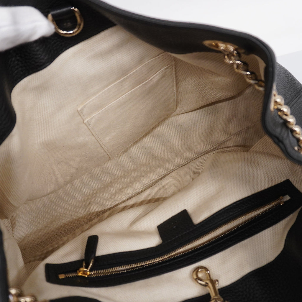 GUCCI  Soho Shoulder Bag 536196 Women's Leather Black