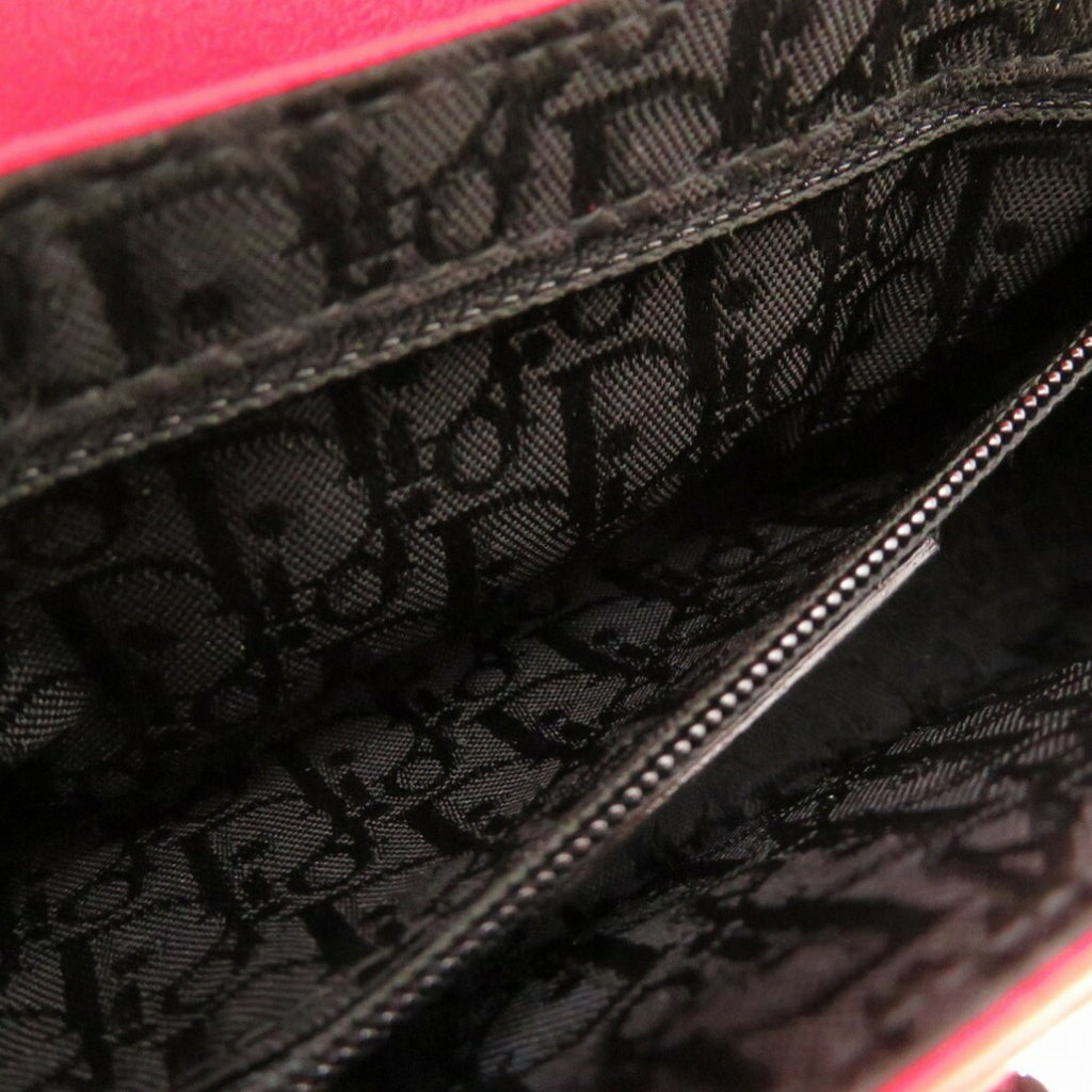 CHRISTIAN DIOR Rhinestone Satin Stone Red Handbag