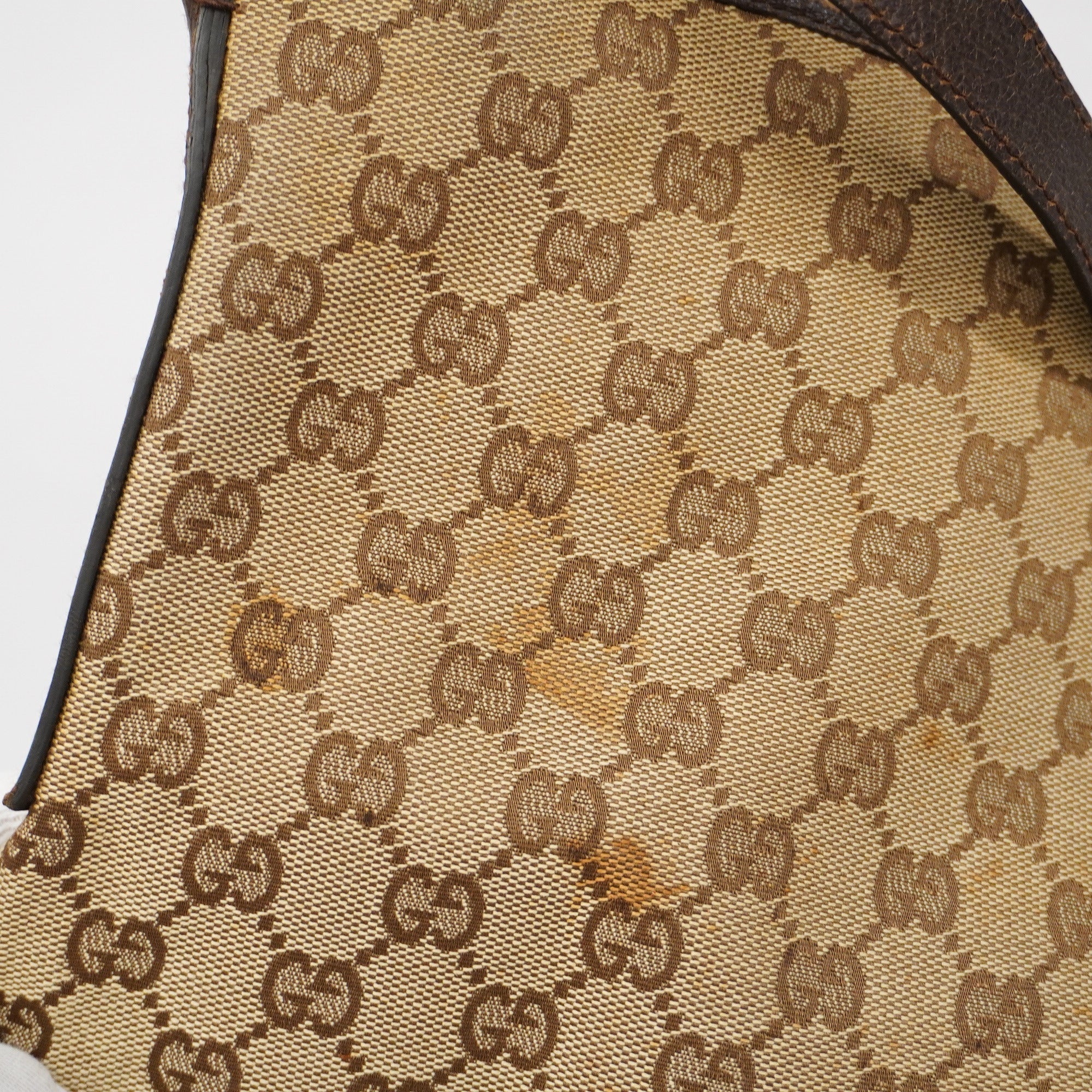 GUCCI  GG Canvas Shoulder Bag 113013 Women's Shoulder Bag Beige,Dark Brown