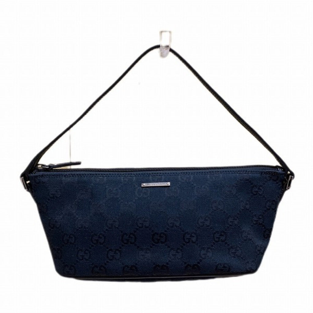 GUCCI GG canvas pattern hand pouch 07198 2123 black bag handbag ladies