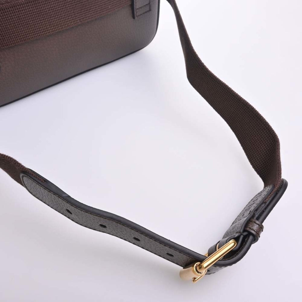 GUCCI Leather Waist Bag Belt 100th Anniversary 602695 Brown Women's