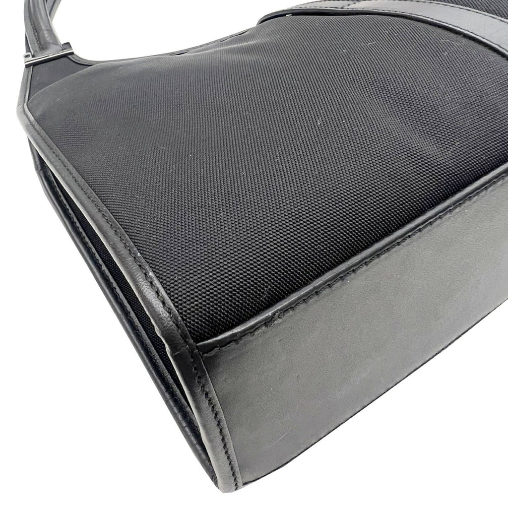 GUCCI Jackie Handbag Canvas Leather Black 002.1068 Ladies