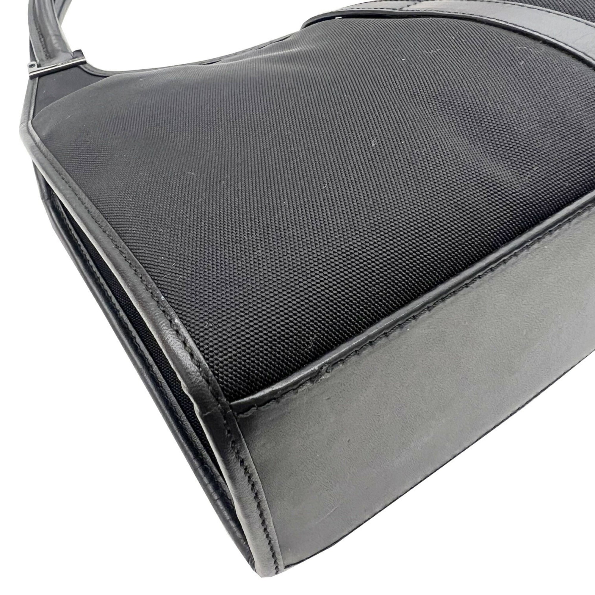 GUCCI Jackie Handbag Canvas Leather Black 002.1068 Ladies