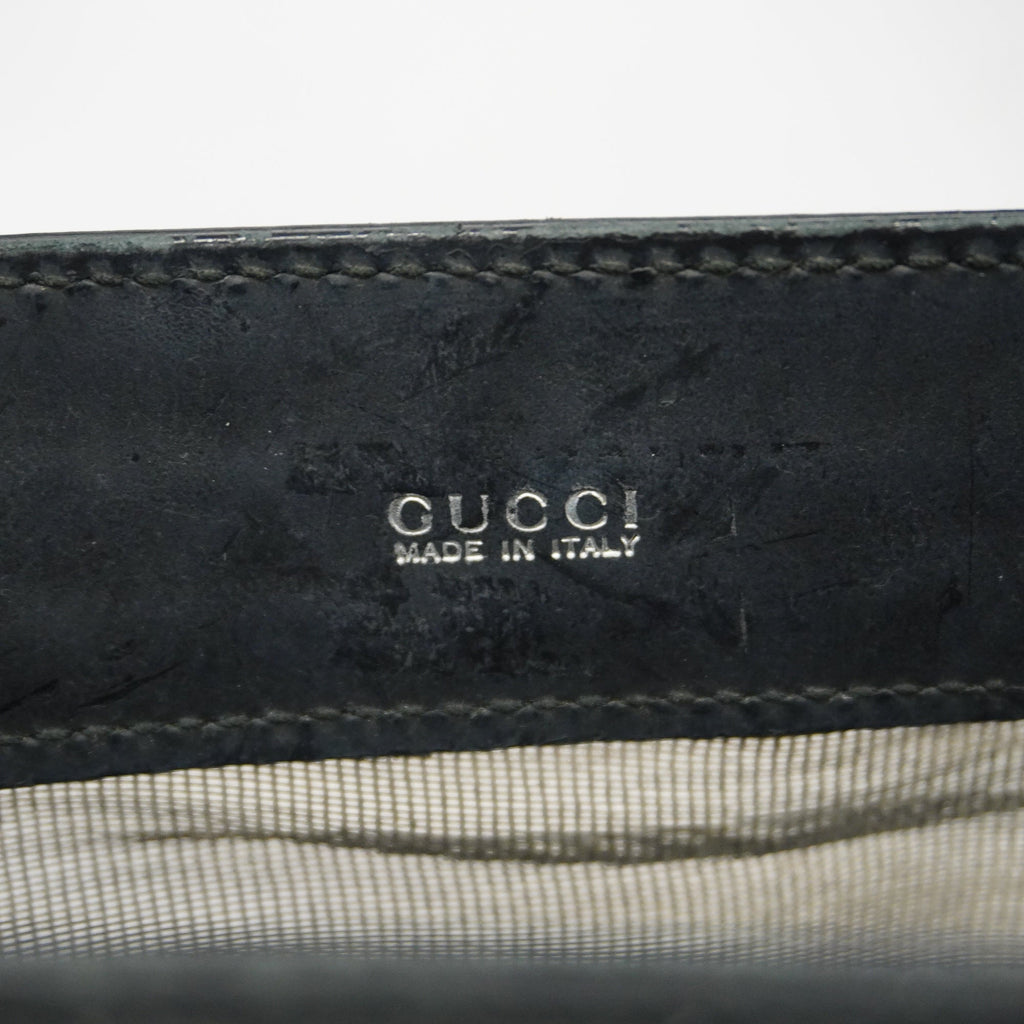 GUCCI  002 1705 0405 Women's Mesh,Leather Tote Bag Black