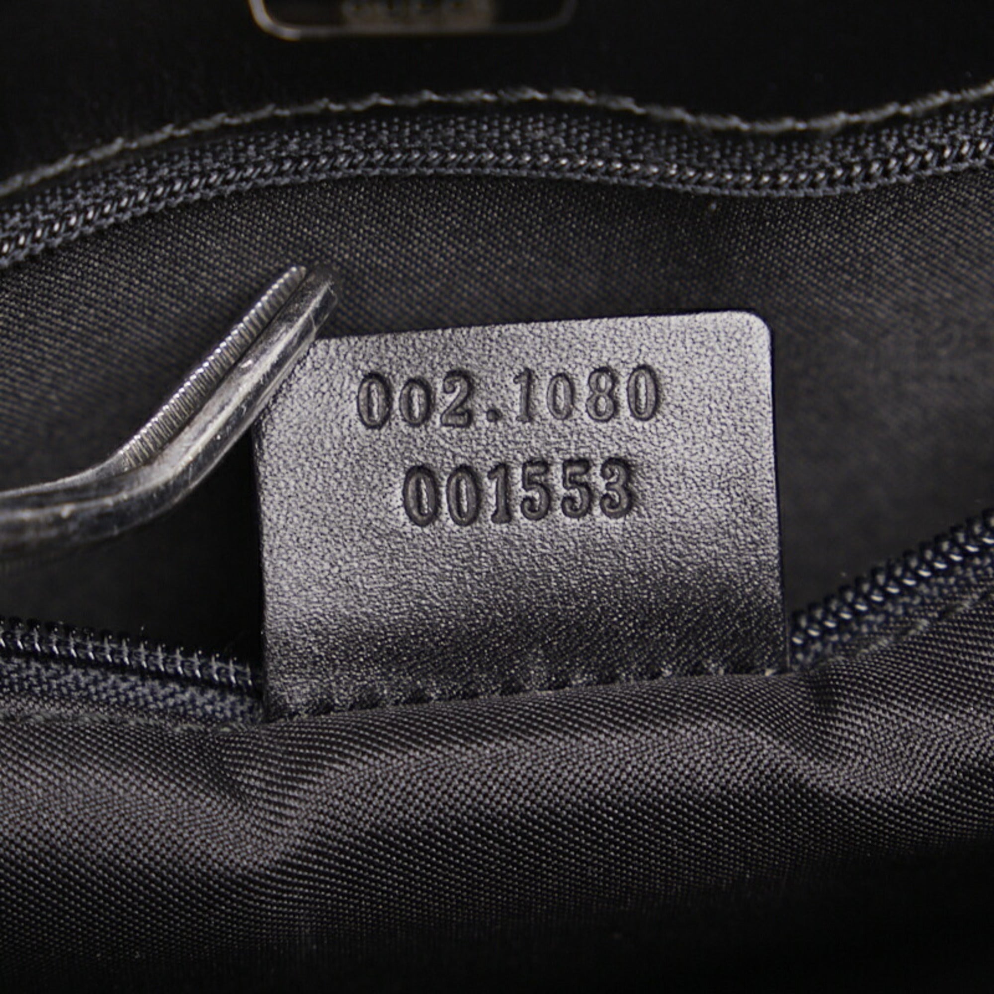 GUCCI GG canvas handbag tote bag 0021080 black leather ladies