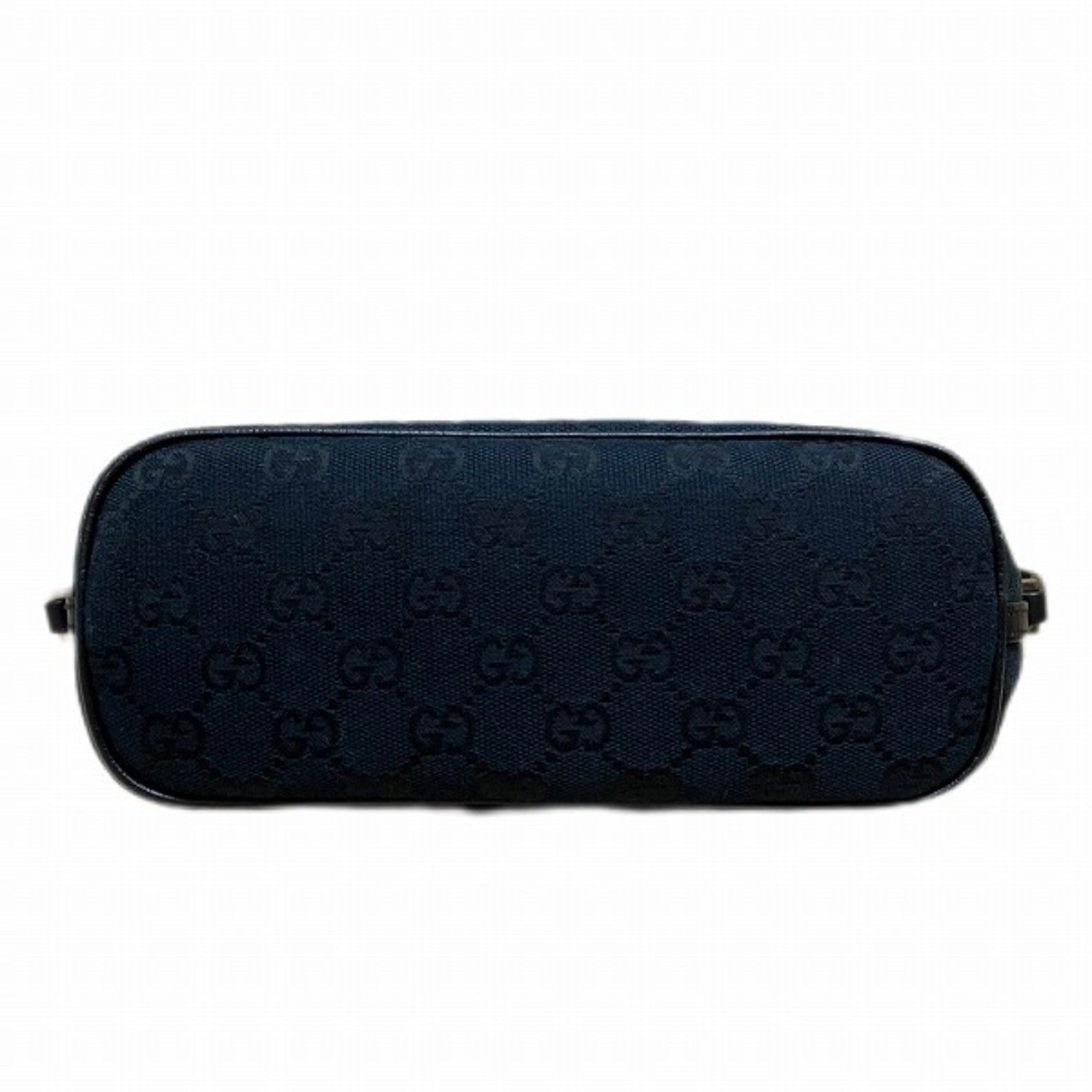 GUCCI GG canvas pattern hand pouch 07198 2123 black bag handbag ladies