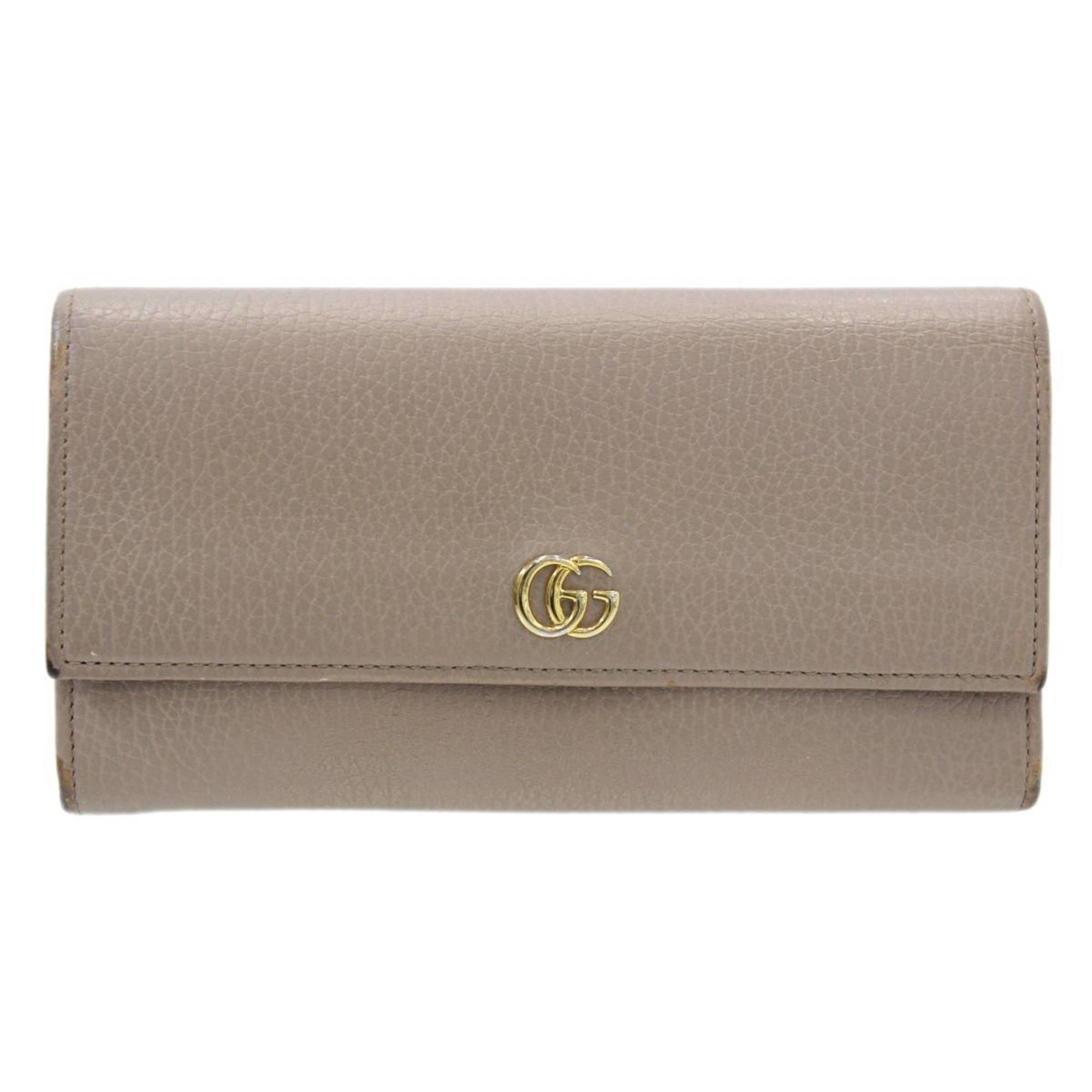 GUCCI GG Marmont Leather Folio Long Wallet