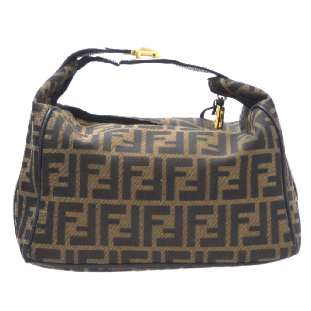 FENDI Vanity Bag Handbag Zucca Pattern Brown