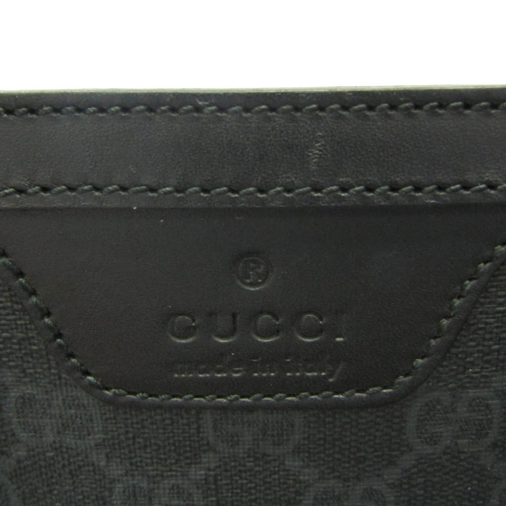 GUCCI GG Supreme 322072 Men's Coated Canvas Handbag,Tote Bag Black,Dark Gray