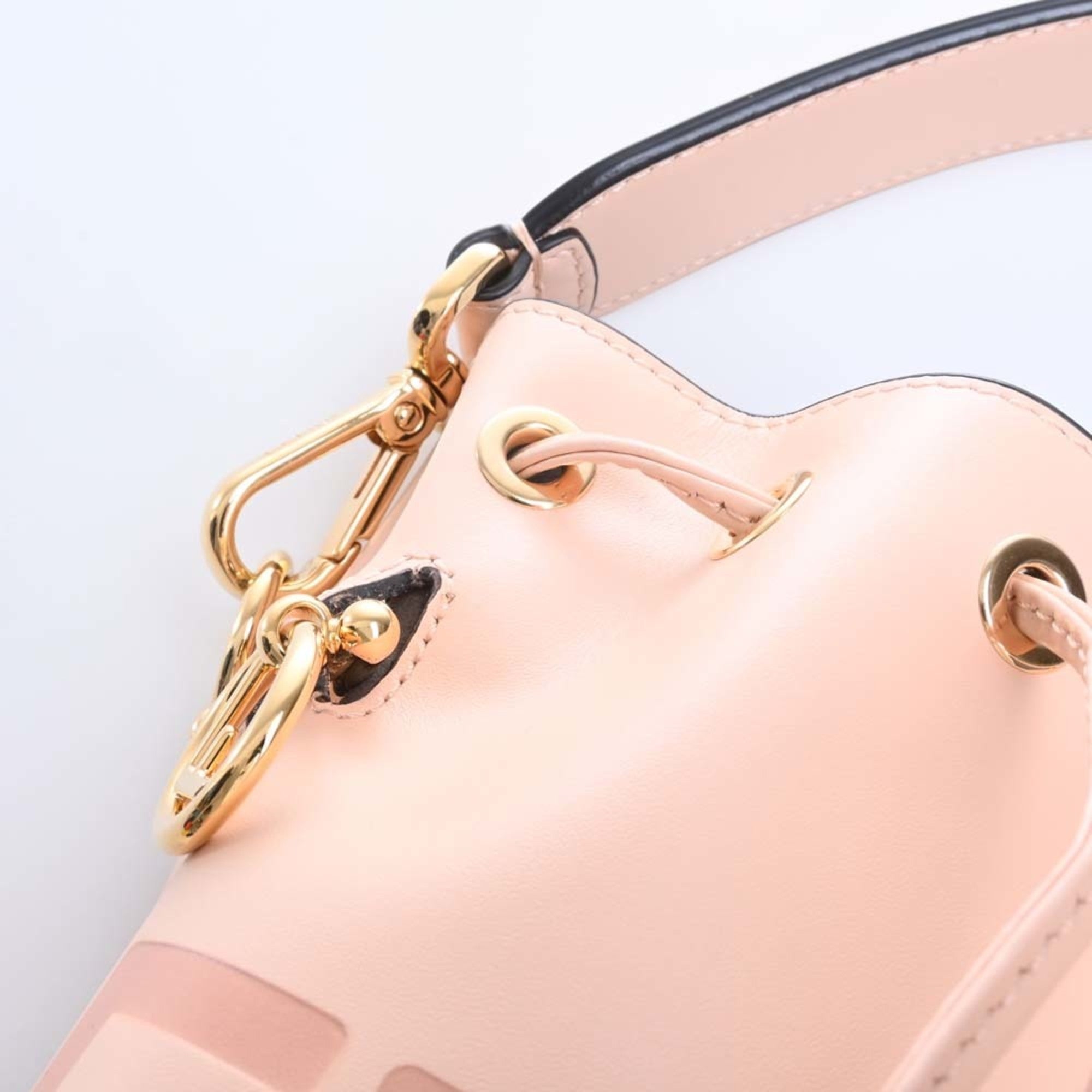 FENDI Leather Mon Tresor Handbag 8BS010 Pink Ladies